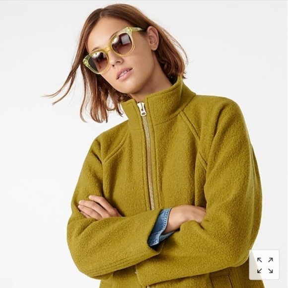NWOT JCrew Mockneck Wool Coat, XXS - Picture 2 of 9